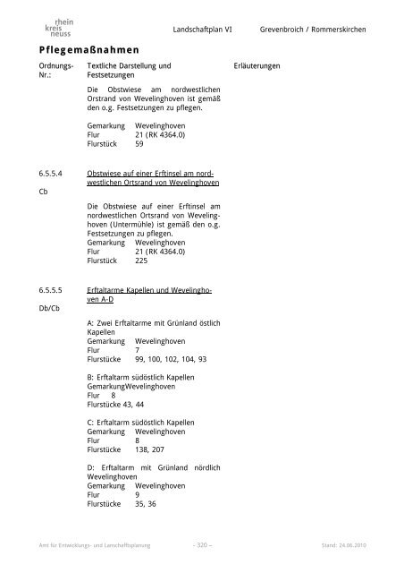 Landschaftsplan VI - Rhein-Kreis Neuss