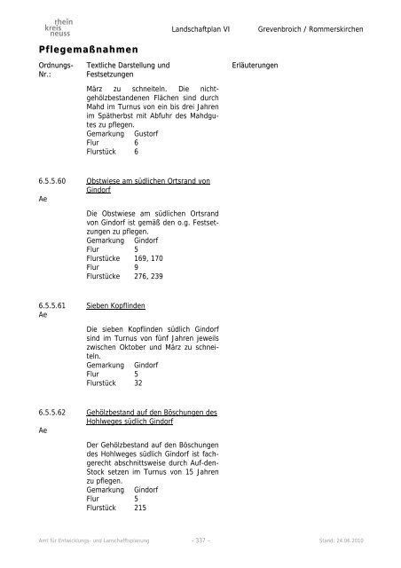 Landschaftsplan VI - Rhein-Kreis Neuss