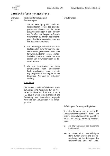 Landschaftsplan VI - Rhein-Kreis Neuss