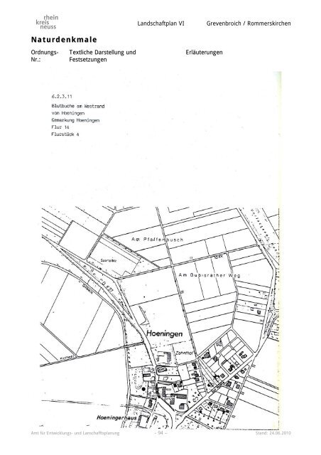 Landschaftsplan VI - Rhein-Kreis Neuss