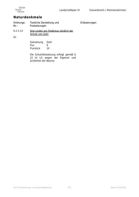 Landschaftsplan VI - Rhein-Kreis Neuss