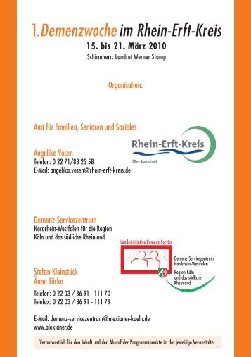 1.Demenzwoche im Rhein-Erft-Kreis