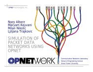 simulation of packet data networks using opnet - School of ...