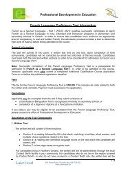 French Language Proficiency Test - Faculty of Education - Lakehead ...