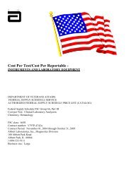 Cost Per Test/Cost Per Reportable - US Department of Veterans Affairs