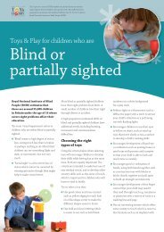 Toys and Play for children who are blind or partially sighted ... - RNIB