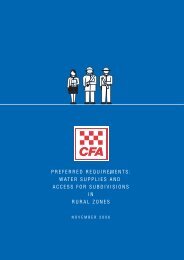 preferred requirements: water supplies and access for subdivisions