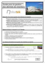 Gestion des dÃ©chets de chantiers - Nobatek