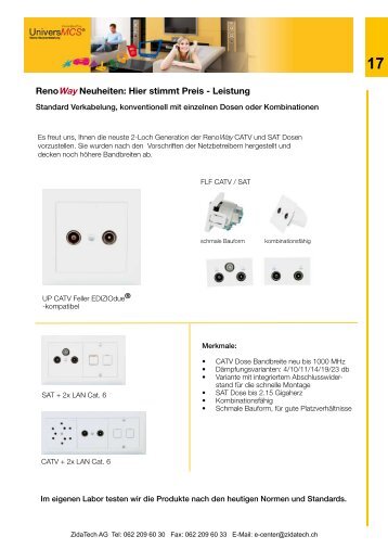 RenoWay Neuheiten: Hier stimmt Preis - Leistung - Zidatech AG