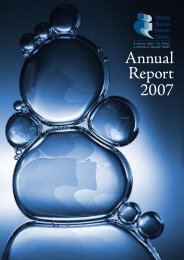 Annual Report 2007 - Melbourne Sexual Health Centre