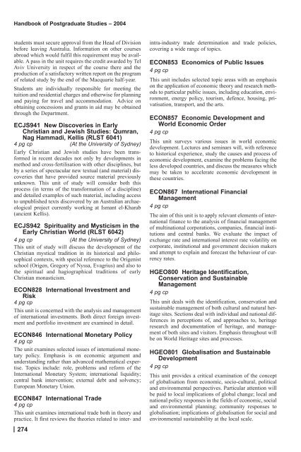 Print PG 1-lots - Macquarie University Handbooks