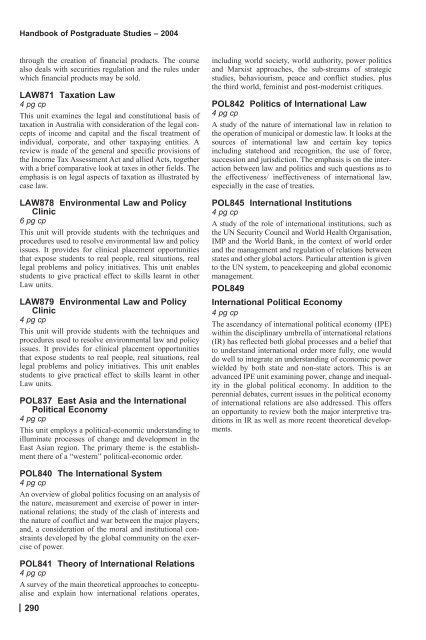 Print PG 1-lots - Macquarie University Handbooks