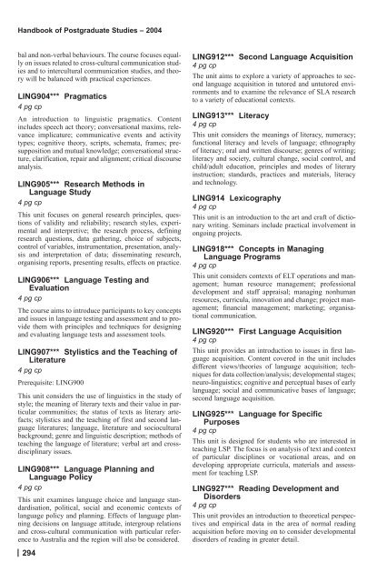 Print PG 1-lots - Macquarie University Handbooks