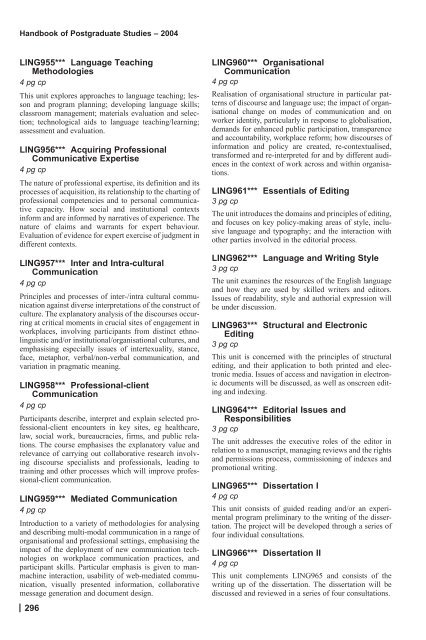 Print PG 1-lots - Macquarie University Handbooks