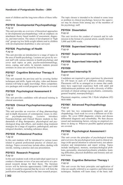 Print PG 1-lots - Macquarie University Handbooks