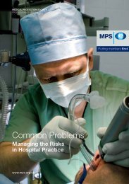 Common Problems in Hospital Practice - Medical Protection Society