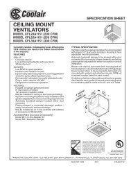 CEILING MOUNT VENTILATORS - American Coolair