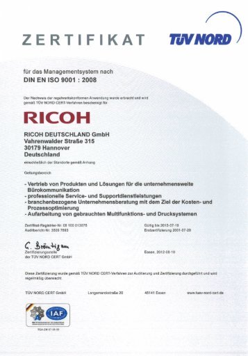 ISO 9001 PDF - Ricoh