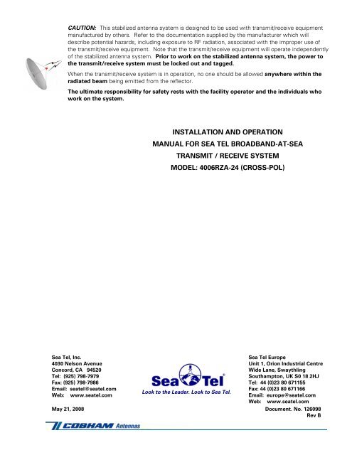 SEATEL 4006RZA-24 OPERATION.pdf - Yachtronics