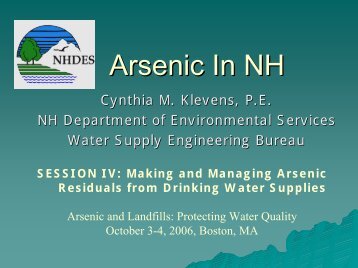 Arsenic In NH - Harvard University Department of Physics