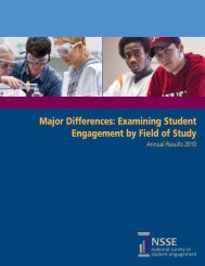 Major Differences: Examining Student Engagement by Field of Study