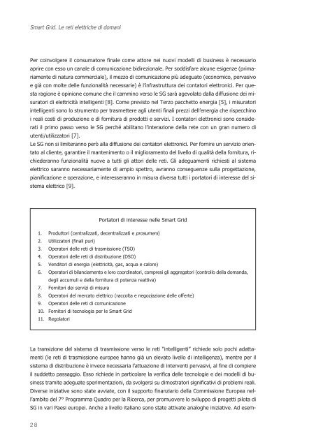 Smart Grid. Le reti elettriche di domani Dalle rinnovabili ai veicoli ...