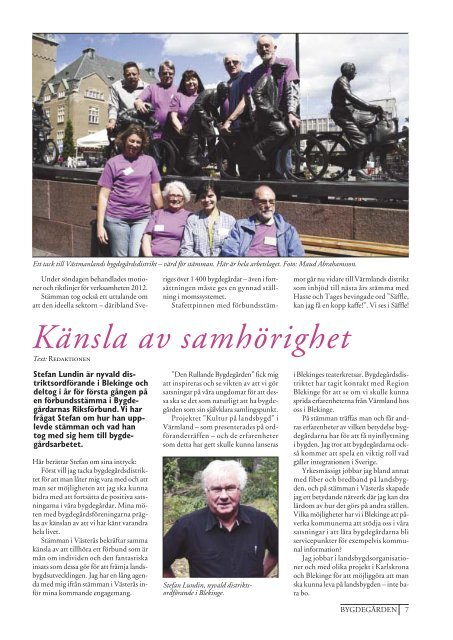 Tidning 3/ 2011 - BygdegÃ¥rdarnas RiksfÃ¶rbund