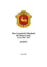 Plan Gospodarki Odpadami dla Miasta Łomży (projekt) - Łomża