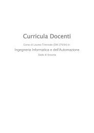 270 - Curriculum Docente - FacoltÃ  di Ingegneria - UniversitÃ  ...