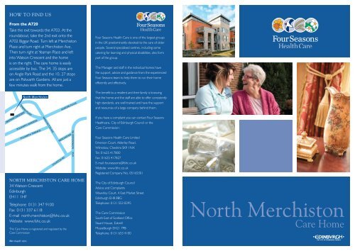 North Merchiston Brochure - Four Seasons Health Care