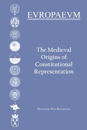 The Medieval Origins of Constitutional ... - The Europaeum