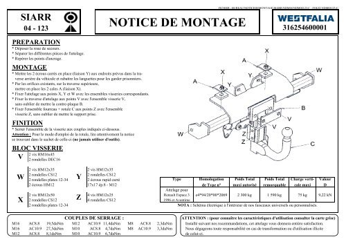 NOTICE DE MONTAGE