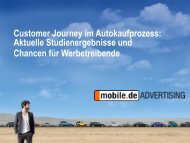 Customer Journey im Autokaufprozess - mobile.de Advertising