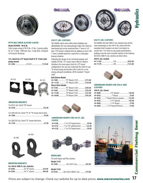 Mercer's 2015/2015 Product Catalogue