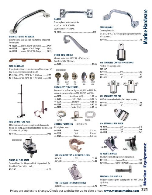 Mercer's 2015/2015 Product Catalogue