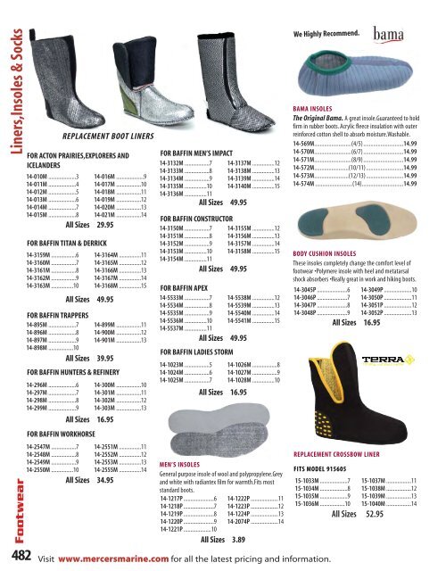 Mercer's 2015/2015 Product Catalogue