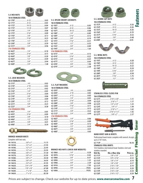 Mercer's 2015/2015 Product Catalogue