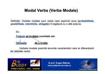 Modal Verbs (Verbe Modale) - PRIETENUL cel Mare â Big BUDDY