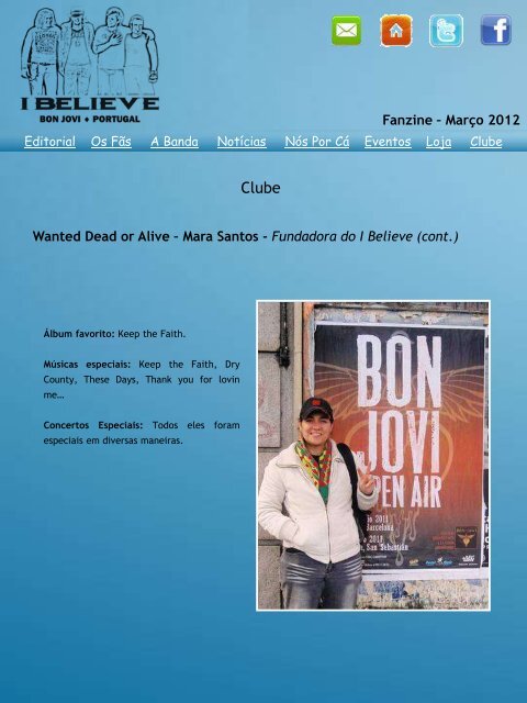 Fanzine - I Believe - Bon Jovi Portugal