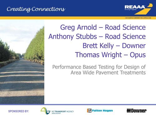 Performance based testing for design of area wide ... - roads.co.nz