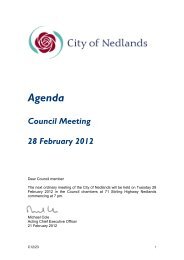 Agenda Council Meeting 28 February 2012 - City of Nedlands