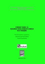 format marc 21 rekordu bibliograficznego dla książki - Dr Władysław ...