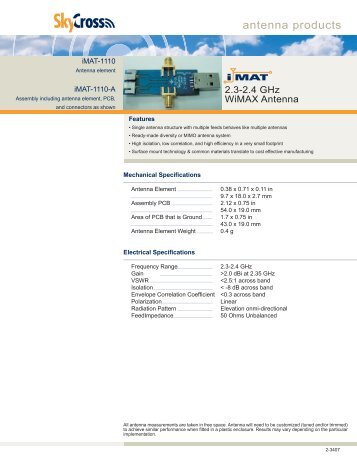iMAT-1110-A, 2-3407 updated contact info.FH11 - SkyCross