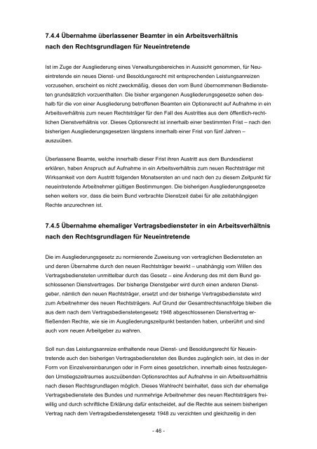 AUSGLIEDERUNGSHANDBUCH - Bundesministerium für Finanzen