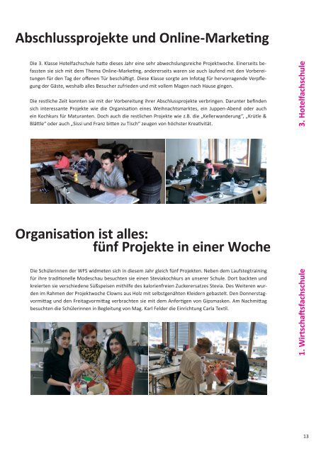 Projektwoche 2013 - Bezauer Wirtschaftsschulen