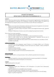 FICHE DE POSTE chargé de mission Détection et création d ...