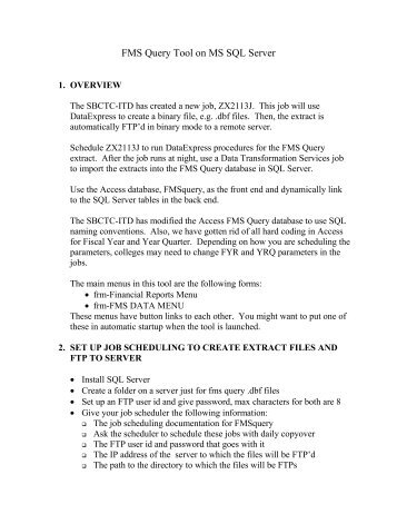 FMS Query Tool On MS SQL Server
