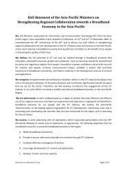 Bali Statement of the Asia-Pacific Ministers on Strengthening ...