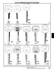 ILCO FOREIGN VEHICLE BLANKS - Zipf Lock Company