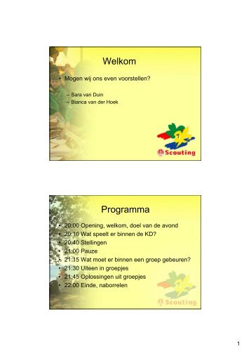 Presentatie ouderavond - ScoutNet Nederland
